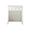 James Martin Vanities De Soto 30in Countertop Unit, Bright White w/ 3 CM White Zeus Quartz Top 825-CU30-BW-3WZ - alternate 1